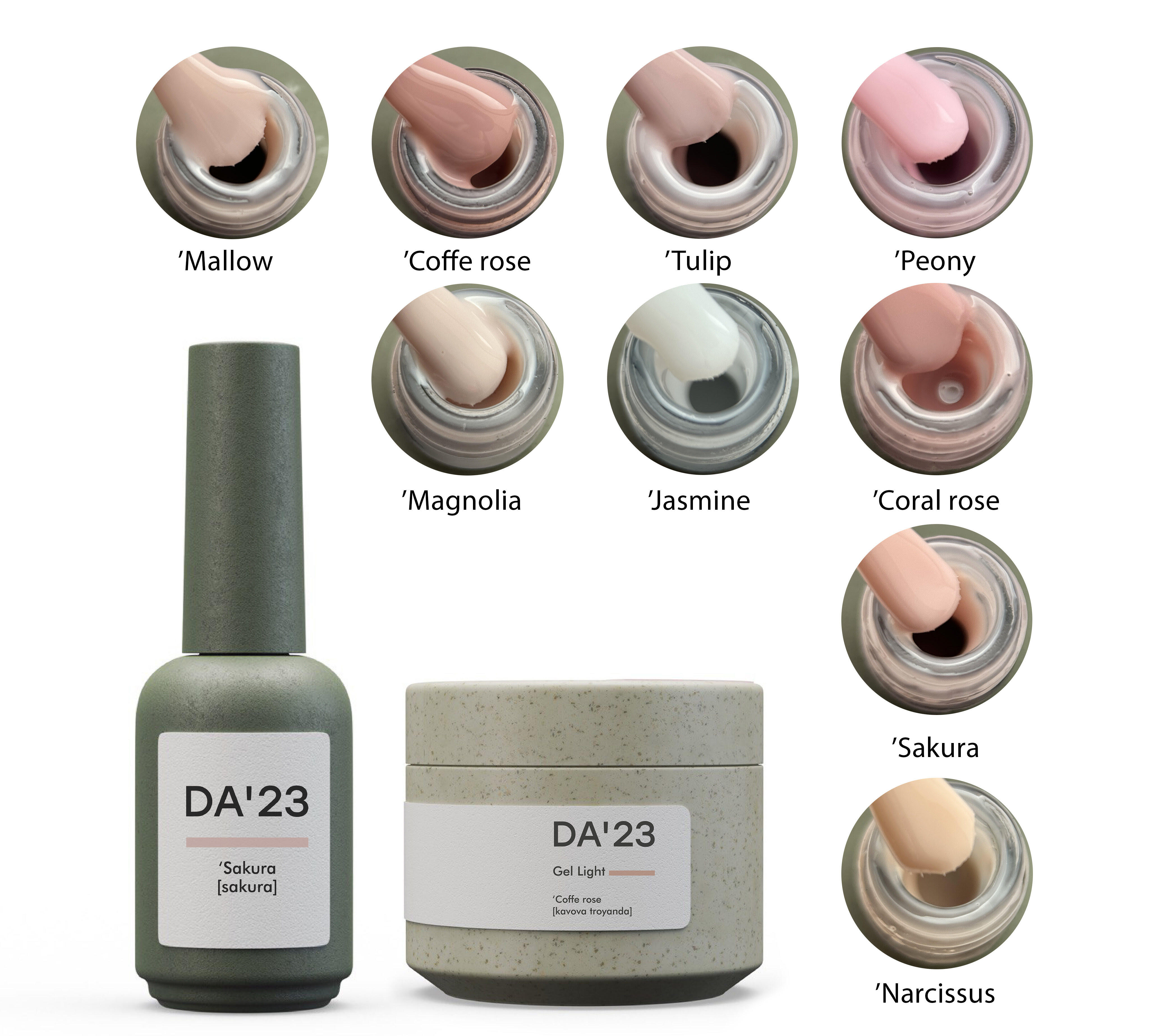 DA'23. Gel Light, Magnolia, 15 ml, medium-liquid consistency gel #4