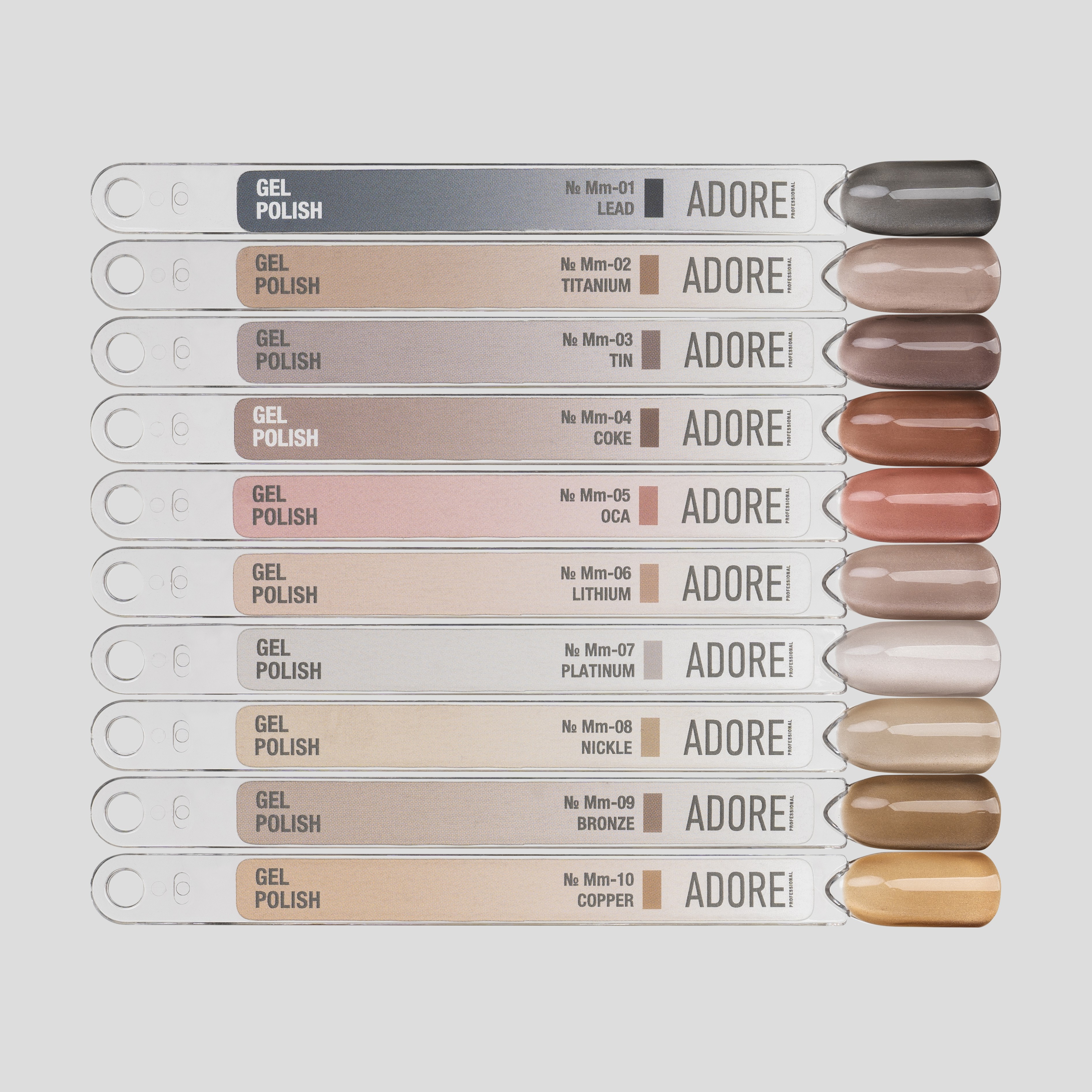ADORE. Cat's Eye Gel Polish, #Mm-10, Copper, 8 ml. Витражный гель-лак "кошачий глаз", золотисто-коричневый #4