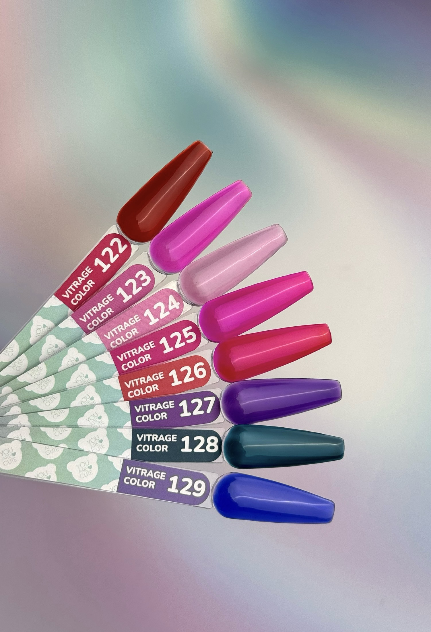 You Are Cute. Vitrage Gel Polish #128, 5 ml, gel polish "Stained Glass" #4