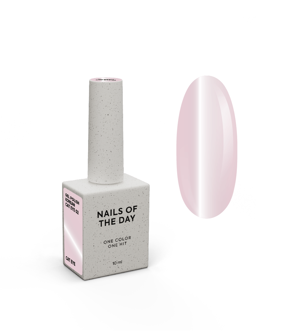 NOTN. Korean "Cat eye" Gel Polish #02, 10 ml, gel polish "cat eye" light pink smoky #1