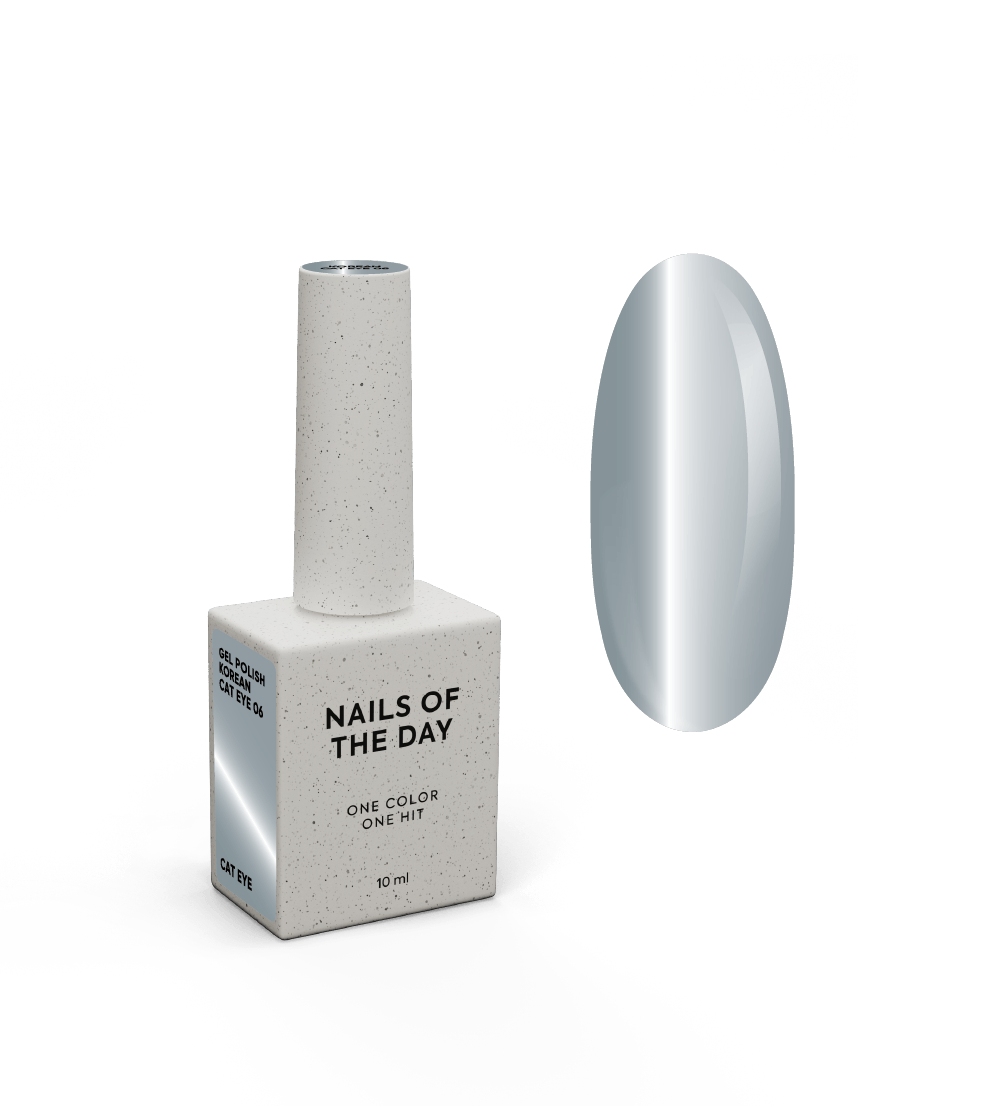 NOTN. Korean "Cat eye" Gel Polish #06, 10 ml, gel polish "œil de chat" bleu argenté #1