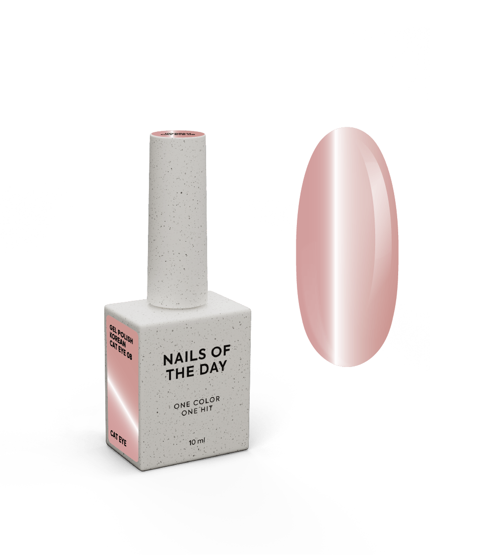 NOTN. Korean "Cat eye" Gel Polish #08, 10 ml, gel polish "œil de chat" beige #1