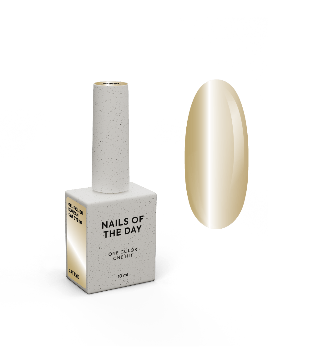NOTN. Korean "Cat eye" Gel Polish #10, 10 ml, gel polish "cat eye" warm gold #1