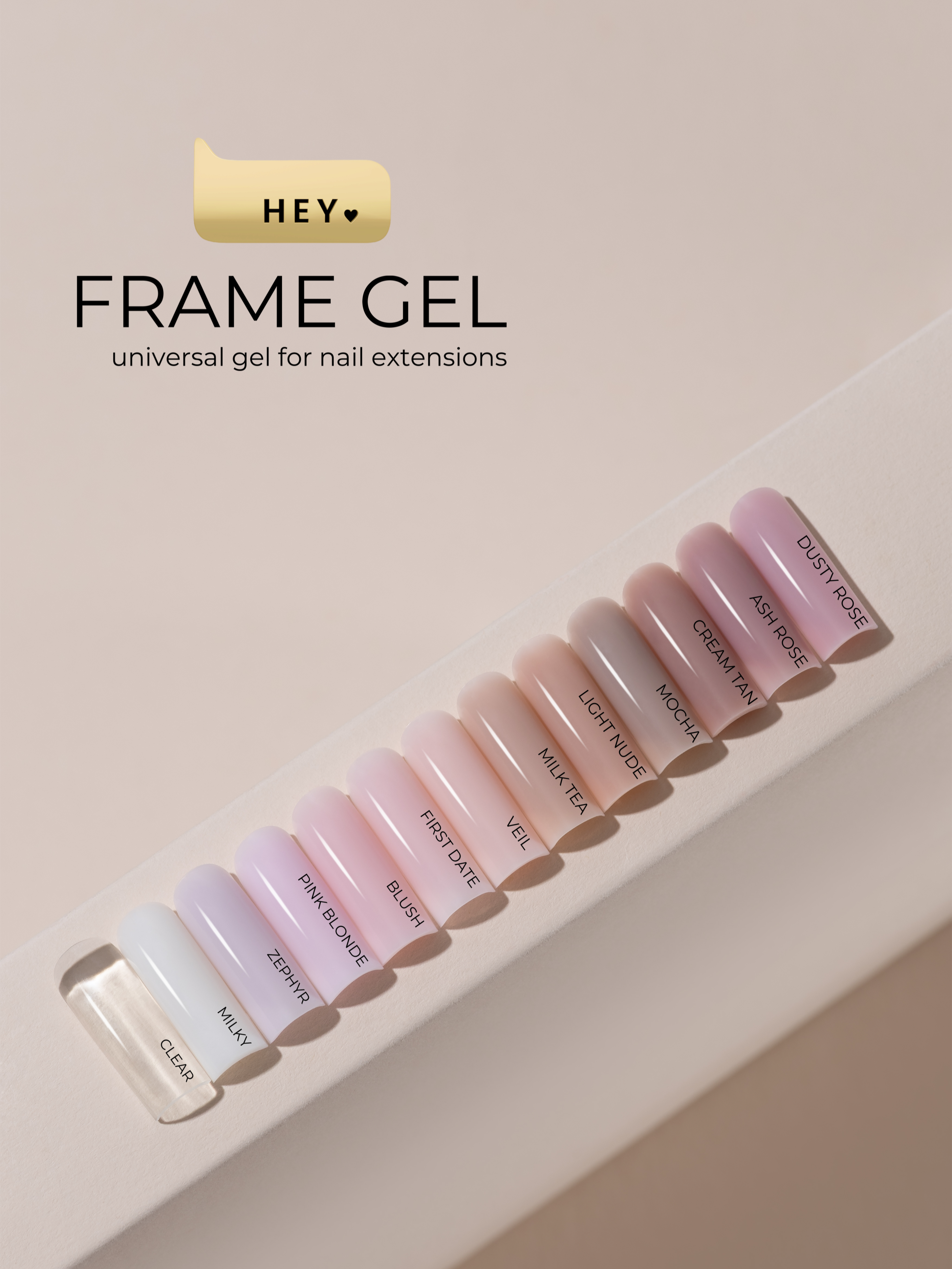 HEYLOVE. Frame builder Gel with Pump, MOCHA, 30 ml. Universelles Aufbau-Gel mit Pumpe #3