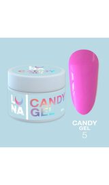 LUNA Candy Gel #5 Pink, 15 ml, гель моделюючий, рожевий #1