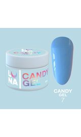 LUNA Candy Gel #7 Light blue, 15 ml, гель моделюючий, світло-блакитний #1