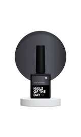 NOTD. Color Top, Vitrage #18, 10 ml. Вітражний топ без липкого шару, напівпрозорий графітовий сіро-чорний #1