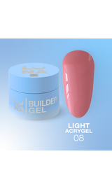 LUNAmoon. Light Acrygel #8 Rosewood, 50 ml, рідкий гель, темний рожевий #1