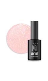 ADORE. Gel Polish, #317, Mermaid, 8 ml. Гель-лак, ніжно-рожевий з золотим глітером #1