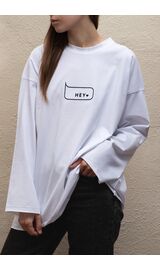 HEYLOVE. Longsleeve, White. Лонгслів, білий #1