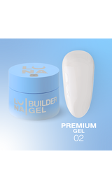 УЦІНКА / LUNAmoon. Premium Builder Gel #02 Milky, 50 ml, гель моделюючий, молочний #1
