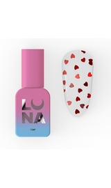 LUNAmoon. Heartbeat Top Coat, №1, 13 ml, топ з дрібними червоними сердечками #1