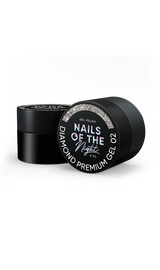 УЦІНКА / NOTN Гель-лак Diamond Premium №02, 5 ml, срібний голографік з дрібною металевою поталлю #1