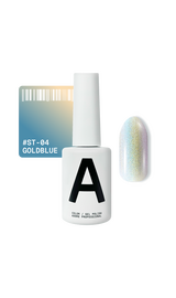 ADORE. Cat's Eye Gel Polish, #ST-04, Goldblue, 12 ml. Гель-лак "котяче око" перламутровий, золотисто-блакитний #1