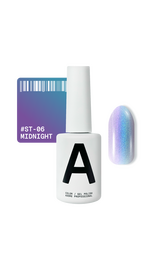 ADORE. Cat's Eye Gel Polish, #ST-06, Midnight, 12 ml. Гель-лак "котяче око" перламутровий,  фіолетовий #1