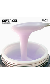 УЦІНКА / ADORE. Cover Gel, 30 g, #02, Souffle. Напівпрозорий гель для нарощування, молочнo-рожевий #2