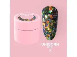 LUNAmoon. Unicorn Gel #3, 5 ml, гель для дизайну з блискітками #1