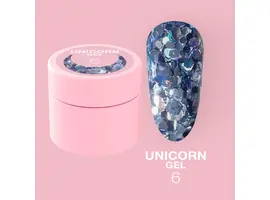 LUNAmoon. Unicorn Gel #6, 5 ml, гель для дизайну з блискітками #1