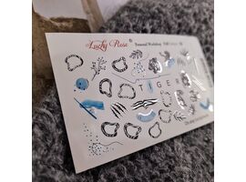 Слайдери для нігтів Lucky Rose, Foil Colour Silver 30 #1