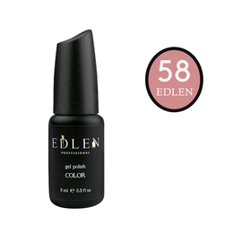 EDLEN Гель-лак №58, бежево-рожевий, 9 ml #1