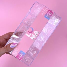 LUNAmoon. Gel Tips, Stiletto Medium, 500 шт, гелеві тіпси, середній стилет #2