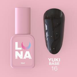 LUNA Yuki Base 16, чорна з різнокольоровою поталлю, 13 ml #1