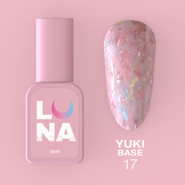 LUNA Yuki Base 17, лавандова з різнокольоровою поталлю, 13 ml #1