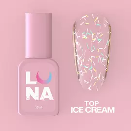 LUNA Top Ice Cream Топ глянцевий з кольоровою посипкою 13 ml #1