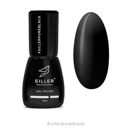 Гель-лак Siller Pure Black Найідеальніший чорний, 8 мл #1