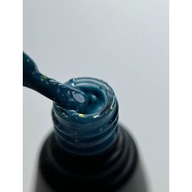 SILLER Base Terrazzo №9, темно-лазурний з блискучою поталлю, 8 ml #2