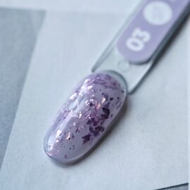 SILLER Potal Base №3, фіолетова з фіолетовою поталлю, 8 ml #2