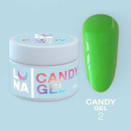 Luna Candy Builder Gel #2 Lime, 15 ml, гель моделюючий, лайм #1