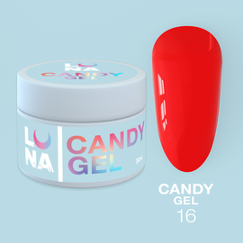 LUNA Candy Gel #16 Neon orange, 15 ml, гель моделюючий, неоновий помаранчевий #1
