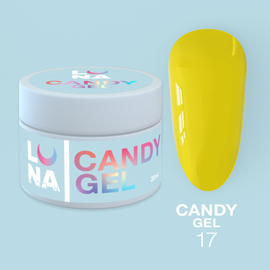 LUNA Candy Gel #17 Yellow, 15 ml, гель моделюючий, жовтий #1