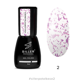 SILLER Potal Base №2, фіолетово-молочна з фіолетовою поталлю, 8 ml #1
