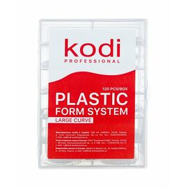 KODI Plastic forms, Large Curve, 120 шт, верхні форми для моделювання нігтів №3, більший вигин #1
