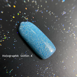 GaMa Reflective Gel polish, HOLOGRAPHIC GLITTER #4, 10 ml, гель-лак світловідбиваючий #1