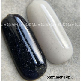 Ga&Ma SHIMMER TOP 3, Топ зі сріблястим шимером, 15 ml #1