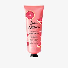 Love Nature Освіжаючий крем для рук з органічним рожевим грейпфрутом, 75 ml #1