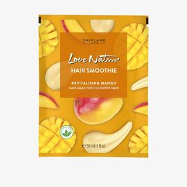 Love Nature Відновлювальна маска-смузі для фарбованого волосся з манго, 30 ml #1