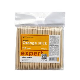 STALEKS 100 pcs Orange Wood Sticks, 110 mm, Набір 100 шт Апельсинові палички, 110 mm #1