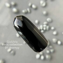 GaMa Gel polish #1 BLACK, гель-лак, 15 ml #1