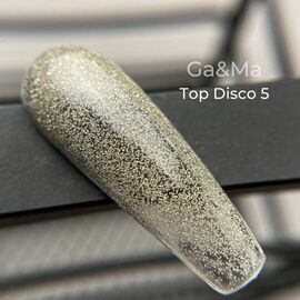 Ga&Ma DISCO SHINE TOP #005 Топ світловідбиваючий, срібло, 15 ml #1