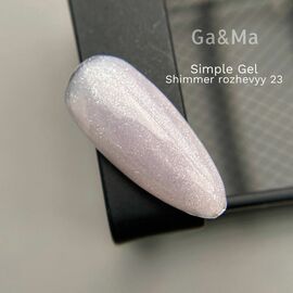 GaMa Simple gel #23 Shimmer Pink, гель без опилу, 15 ml #1