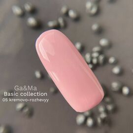 GaMa Gel polish #5 PINK PASTEL, кремово-рожевий, 10 ml, гель-лак #1