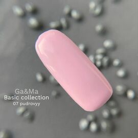 GaMa Gel polish #7 PINK POWDER, гель-лак, пудрово-рожевий, 10 ml #1