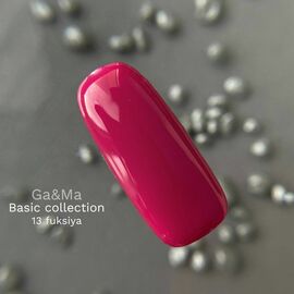 GaMa Gel polish #13 FUCHSIA, фуксія, 10 ml, гель-лак #1