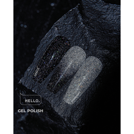 HEYLOVE. Reflective Gel Polish, SPACE, 15 ml, гель-лак, чорний з голографічними та світловідбиваючими частинками #2