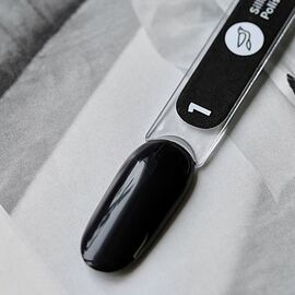 SILLER Gel Polish №1 BLACK, чорний, 8 ml, гель-лак #2
