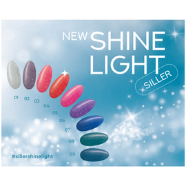 Siller Gel Polish Shine Light №8, бірюзовий, 8 ml, світловідбиваючий гель-лак #2
